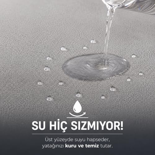 FORMEYA Gri Sıvı Geçirmez Alez - Tek-Çift Kişilik Alez - Mikrofiber Kumaş - Fitted(Yatağı Saran) Alez - Yatak Koruyucu Alez-Çarşaf(160x200)