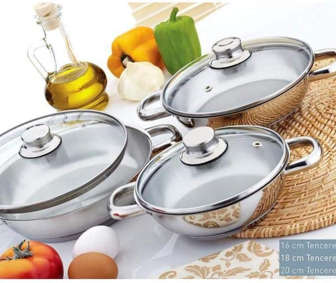 Gülsan 6 Parça Cam Kapaklı Omlet Seti - Görsel 2