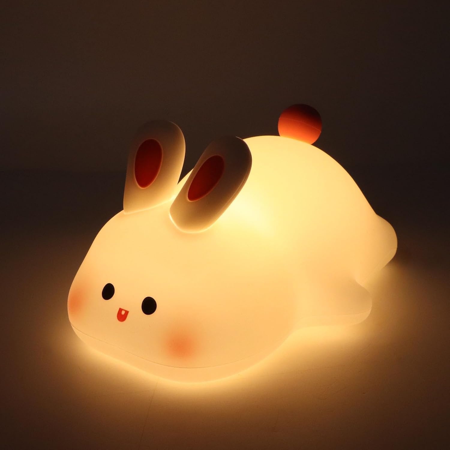 Alternative view of Yumuşak Silikon Tavşan Mini Gece Lambası Dekoratif Işık Derecesi Ayarlanabilir Yatak Odası Lambası Rabbit Kitap Okuma Lambası Çocuk Odası (Tavşan - YH302)