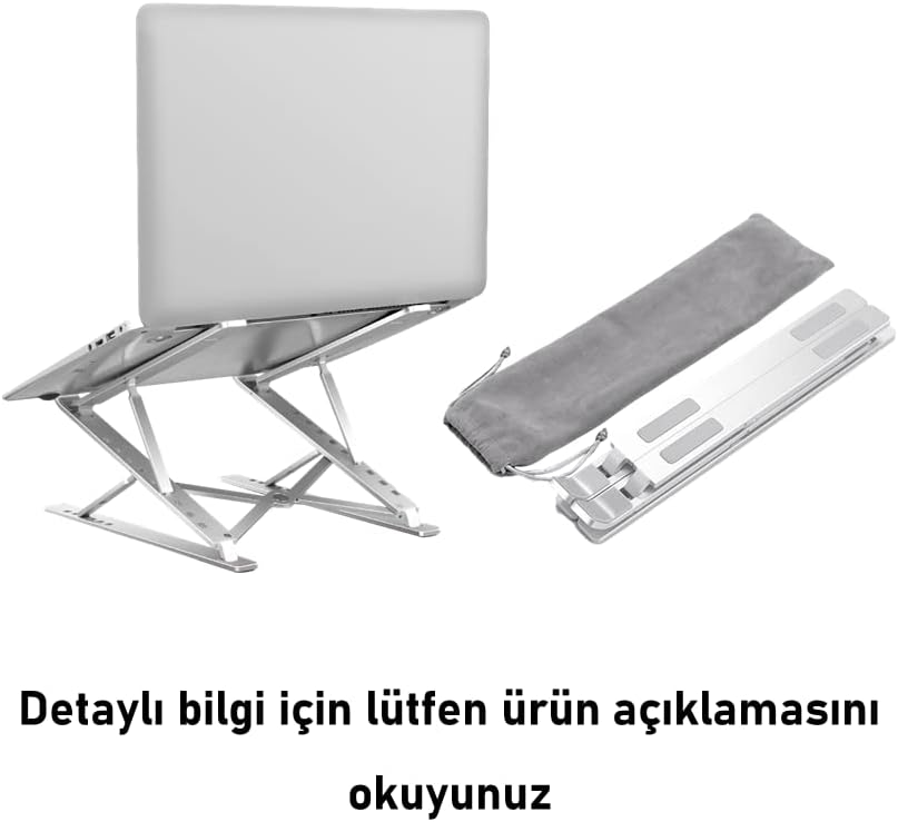 Alternative view of SooPii DM09 12.6''-15.6''-17.3'' Çift Katlı 15 Seviyeli Katlanabilir Taşınabilir Alüminyum Dizüstü Laptop Notebook Standı