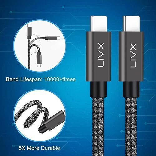 Solid 100W 5A Type C to Type C 3 Metre Hızlı Şarj ve Data Kablosu Halat Örgülü Space Gray - Görsel 2