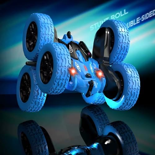 Alternative view of Oyuncak 2.4 GhZ Uzaktan Kumandalı Full Fonksiyon Işıklı Şarjlı 360° Dönebilen 6 Tekerlekli Drift Atabilen Akrobat Araba (mavi-yeşil) (MAVİ)