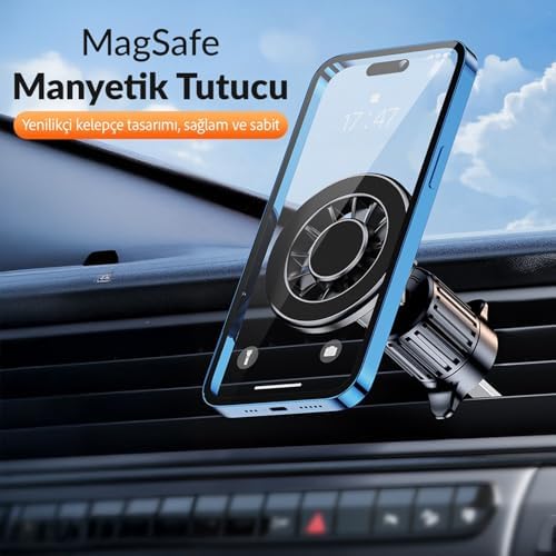 MagSafe Uyumlu Manyetik Araç içi Telefon Tutucu - Görsel 3