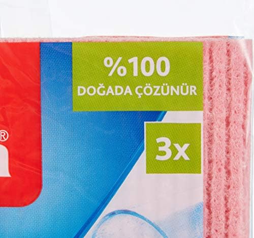 141161 Sünger Bez, Ekstra dayanıklı, Çok amaçlı, 3'lü Paket