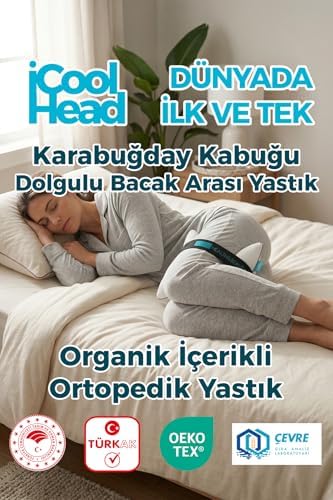 Ortopedik Bacak Arası ve Diz Arası Yastık – Doğal Karabuğday Kabuğu Dolgulu, Nefes Alan OEKO TEX Sertifikalı Kumaş, Yan Yatanlar ve Hamileler İçin Uyku Desteği