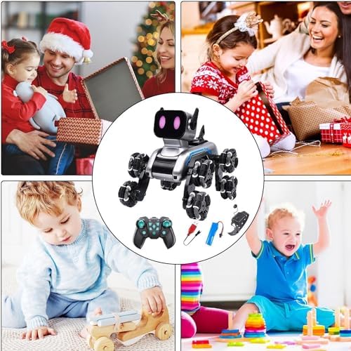 / Oyuncak 2.4 GhZ Uzaktan ve Bilekten Kumandalı Şarjlı 8 Teker Akrobat Robot Köoek Müzikli ve Led Işıklı Full Fonksiyon Akıllı Köpek Yavrusu Çift Kumanda Kontollü