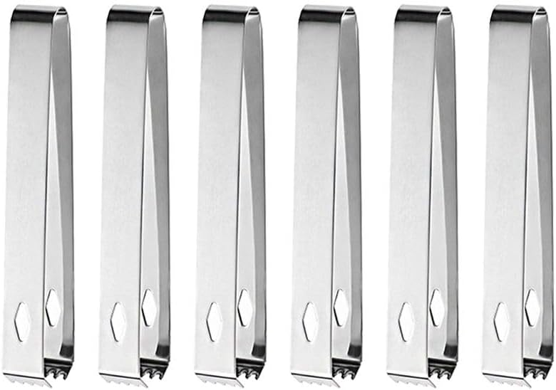 6 Adet Çelik 16,2 cm Buz Ve Şeker Maşası mt128by-6 - Görsel 2