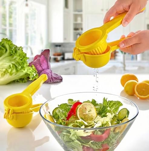 Pratik Mutfak El Tipi Limon ve Narenciye Sıkacağı – Ergonomik Tasarım, Dayanıklı Gövde, Sarı - Görsel 3