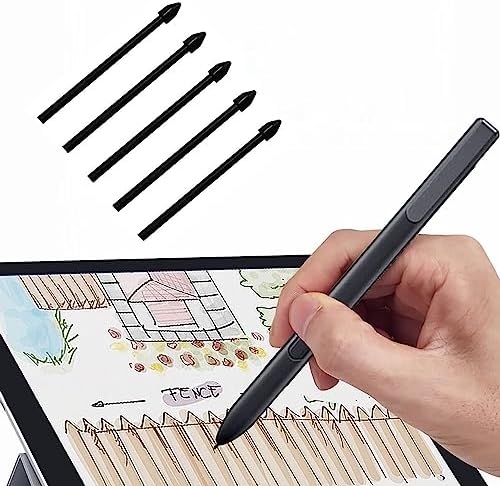 DaiUni S-Pen yedek uçlar  Galaxy Tab S7 FE/Tab S7 / Tab S7+ Plus/Galaxy Tab S8 / Tab S8+ Plus/Tab S8 Ultra için dokunmatik Stylus S Pen Uçlar uç alet seti, 5 adet (siyah)