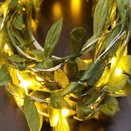 Yaprak Dekorlu 3 Metre Peri Led Pilli Işık Yılbaşı Süsü Günışığı Aydınlatma Gece Lambası Yaprak Dekor Aydınlatma
