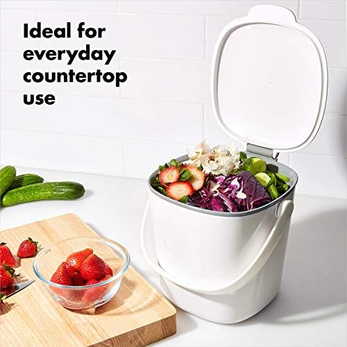 Alternative view of Good Grips kompost kovası, beyaz, koku geçirmez çöp kutusu, mutfak için, 2,8 l