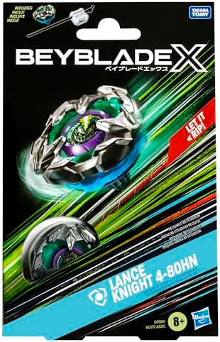 BEYBLADE X Lance Knight 4-80HN Başlangıç Paketi Seti, Savunma Tipi Sağ Dönen Üst ve Başlatıcı; 8 Yaşındaki Erkek ve Kız Çocukları için Savaş Oyuncakları - Görsel 3