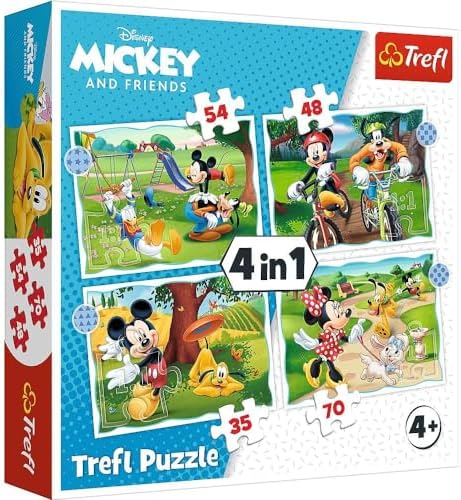 Alternative view of Puzzles - "4'ü 1 arada" - Mickey Mouse iyi günler/ Standart Karakterleri