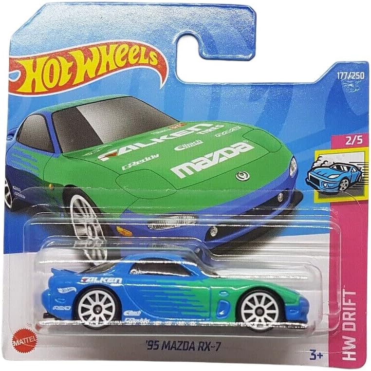Alternative view of - '95 Mazda RX-7 - HW Drift 2/5 - HCV86 - Kısa Kart - Falken Tasarım - Greddy - Eibach - Işınlar - Formül Drift - Mattel 2022
