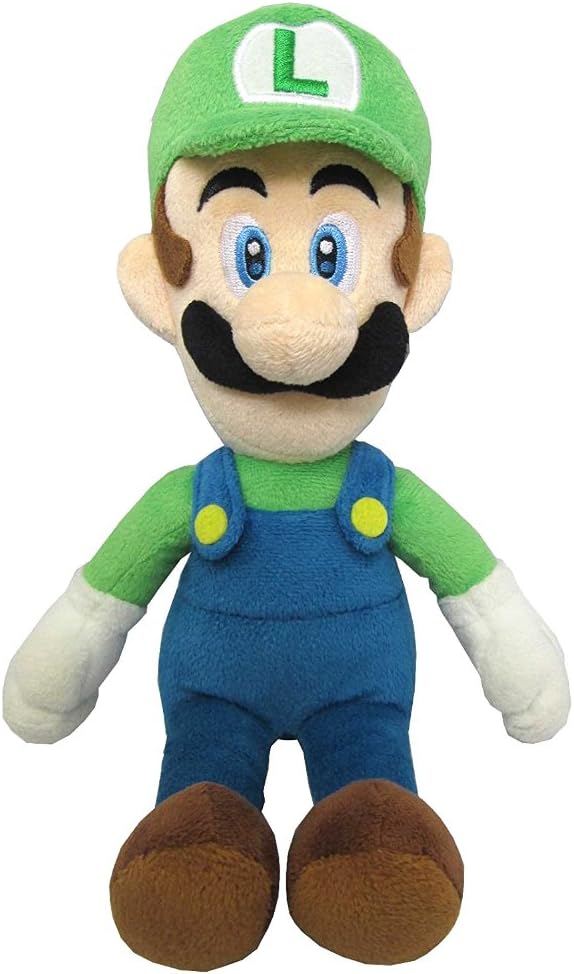 Super Mario AGMSM6P-01L – resmi Nintendo Luigi pelüş figür, 20 cm, yeşil