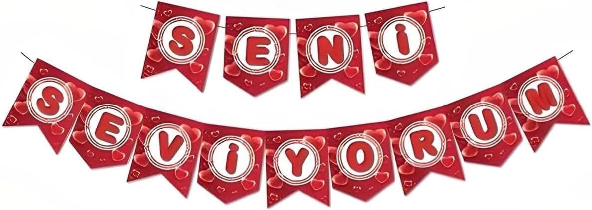 Zikzak Banner Seni Seviyorum M379