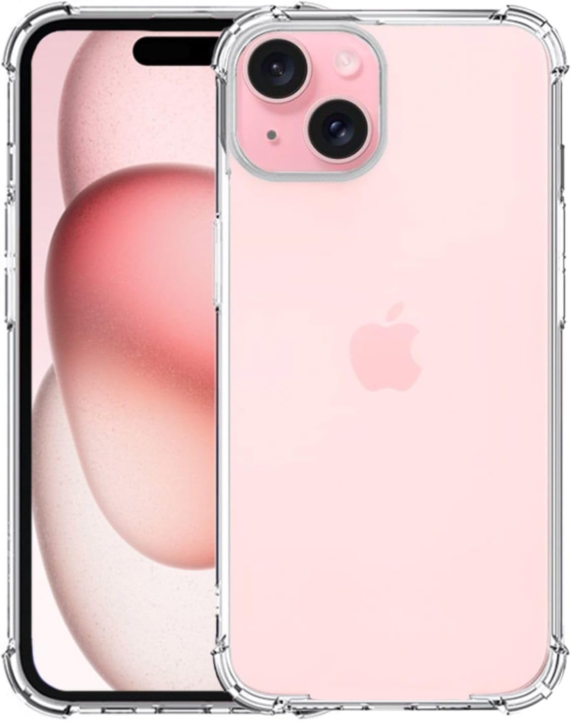 Apple iPhone 15 Kapak Kamera Bölümü Açık Antişok Airbag Köşe Korumalı Silikon Şeffaf Kılıf - Görsel 3