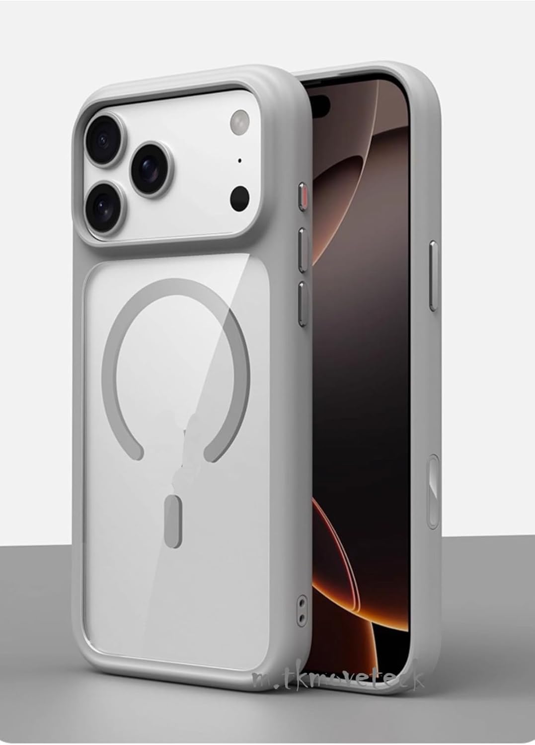Alternative view of - iPhone 17 Pro Max ile uyumlu Kılıf Magsafe Wireless Şarj Özellikli Tam Koruma Renkli Sert Silikon Lansman Kapak