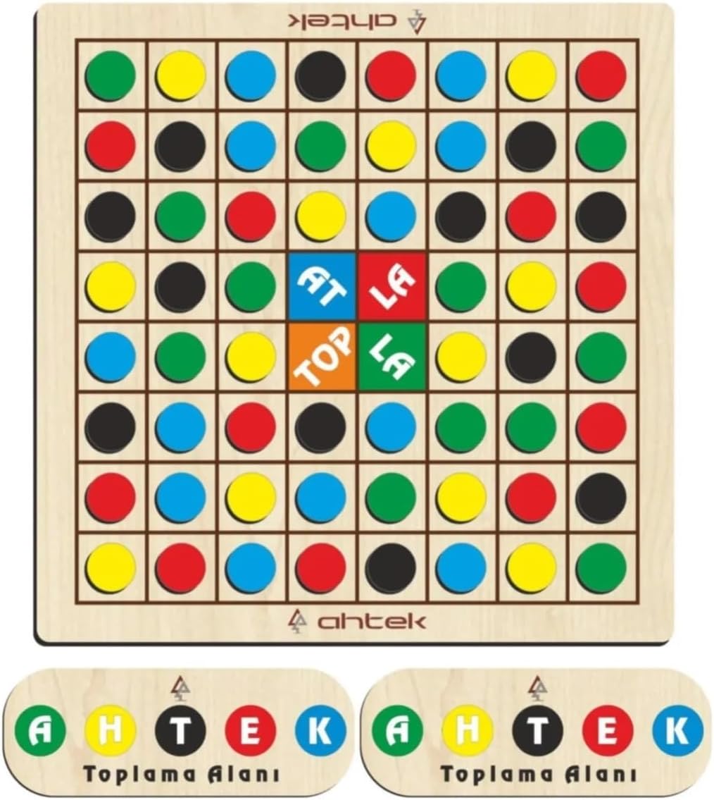 Alternative view of Ahşap Atla Topla Zeka Ve Strateji Oyunu, Skippity, Zıp Zıp Oyunu eticset253