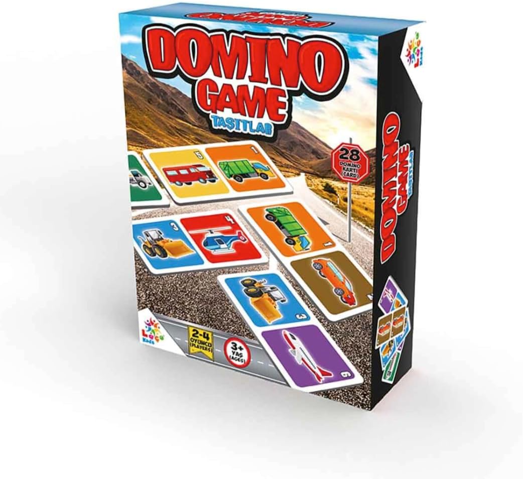 Arsimo Taşıtlar Temalı 28 Parça Domino Oyun Seti, 2-4 Oyuncu, 3+ Yaş - Görsel 2
