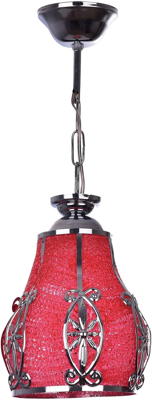 Alternative view of HUNDLE KIRMIZI-KROM TEKLİ AVİZE