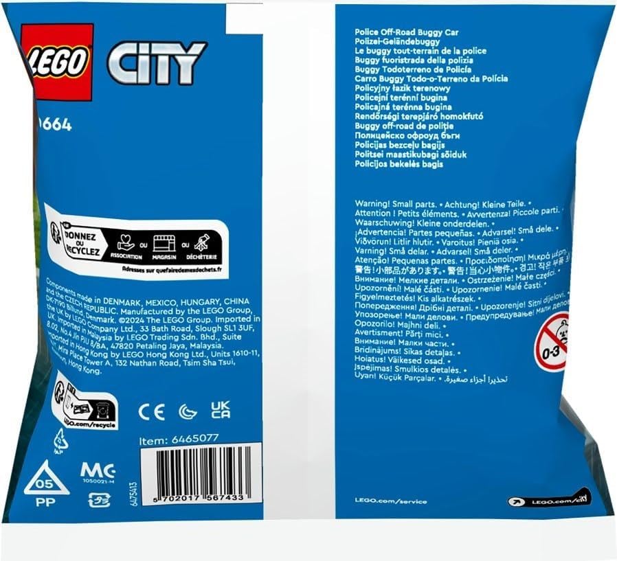 Kasaba 30644 Şehir Polisi Off-Road Buggy Araba - Polybag