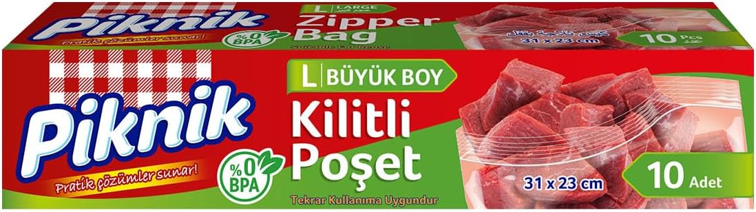Alternative view of Piknik Gıda Ambalaj Kilitli Poşet Büyük 10'lu 1396