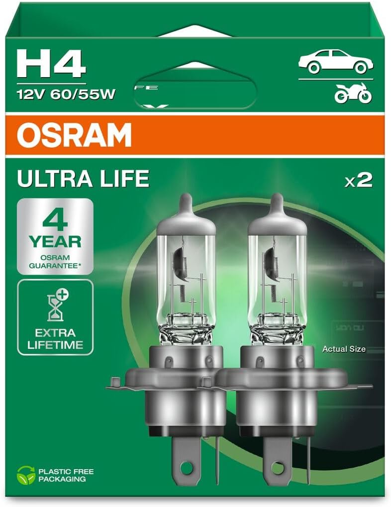 Alternative view of Ampul H4 Ult 60/55W 12V P43T5X2Trqr2B Ultralife - OSR 64193ULT-2HB