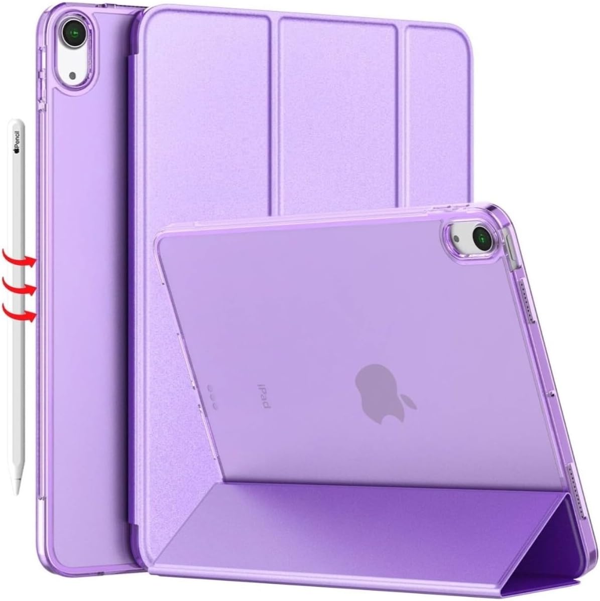 Ipad Air 11 M3 (2025) / M2 (2024) / Air 10.9 (2022/2020) Ile Uyumlu Kapaklı Standlı Uyku Modlu Smart Kılıf, Clove Purple