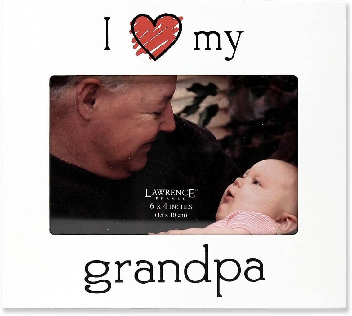 'I Love My Grandpa' Resim Çerçevesi, 15 x 10 cm, Beyaz