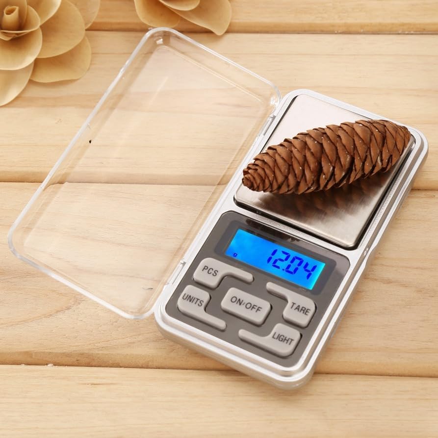 Alternative view of Mini Cep Terazisi, LCD Mavi Arka Aydınlatmalı Ekran, Tare Fonksiyonlu, Taşınabilir Dijital Hassas Terazi