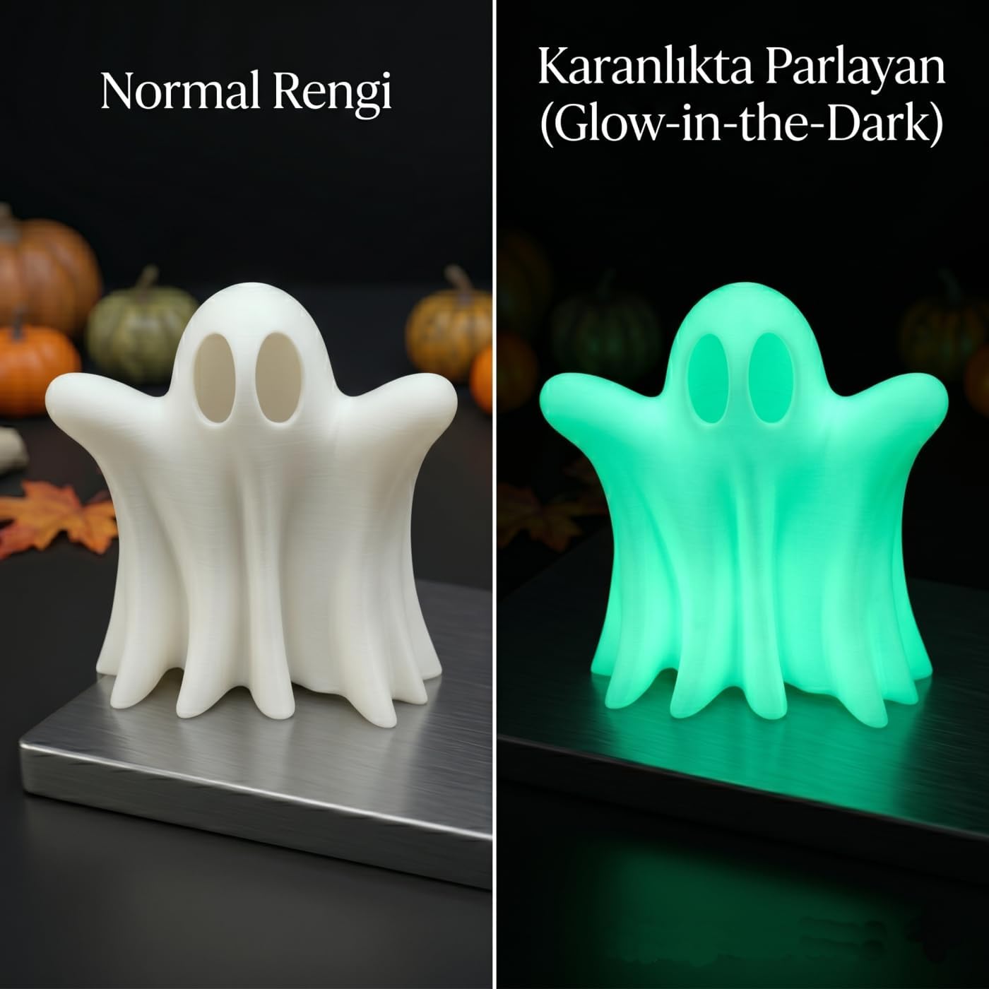 Alternative view of Sevimli Hayalet Figürü - Fosforlu (Glow) Plastik Masaüstü Biblo