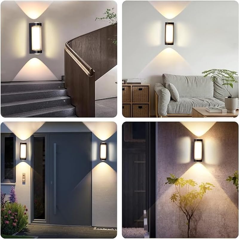 Dekoratif 3 Yönlü Led Aydınlatma 9w 3200K Gün Işığı İç ve Dış Mekan Cata Lara Led Aplik Duvar Lambası