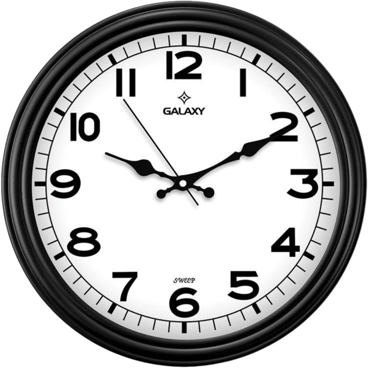 Galaxy D-200-K Klasik Kadran Siyah Renk Sessiz Akar 30 cm Duvar Saati