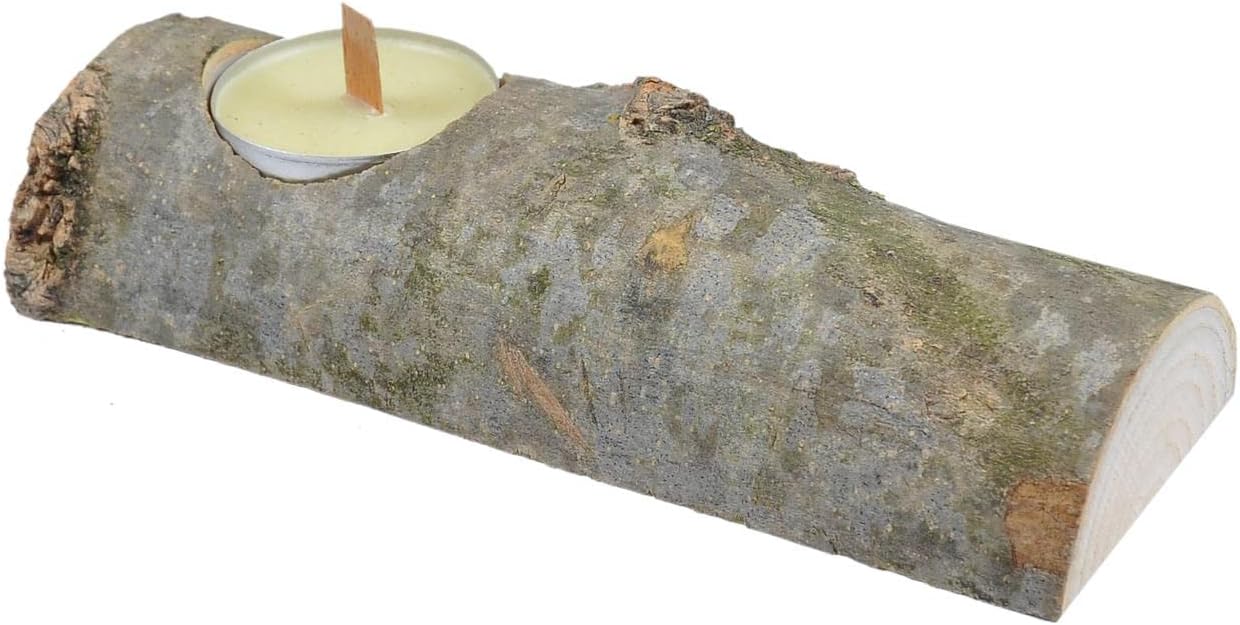 X-Perk Ahşap Kütük Mumluk Boyu 15 cm