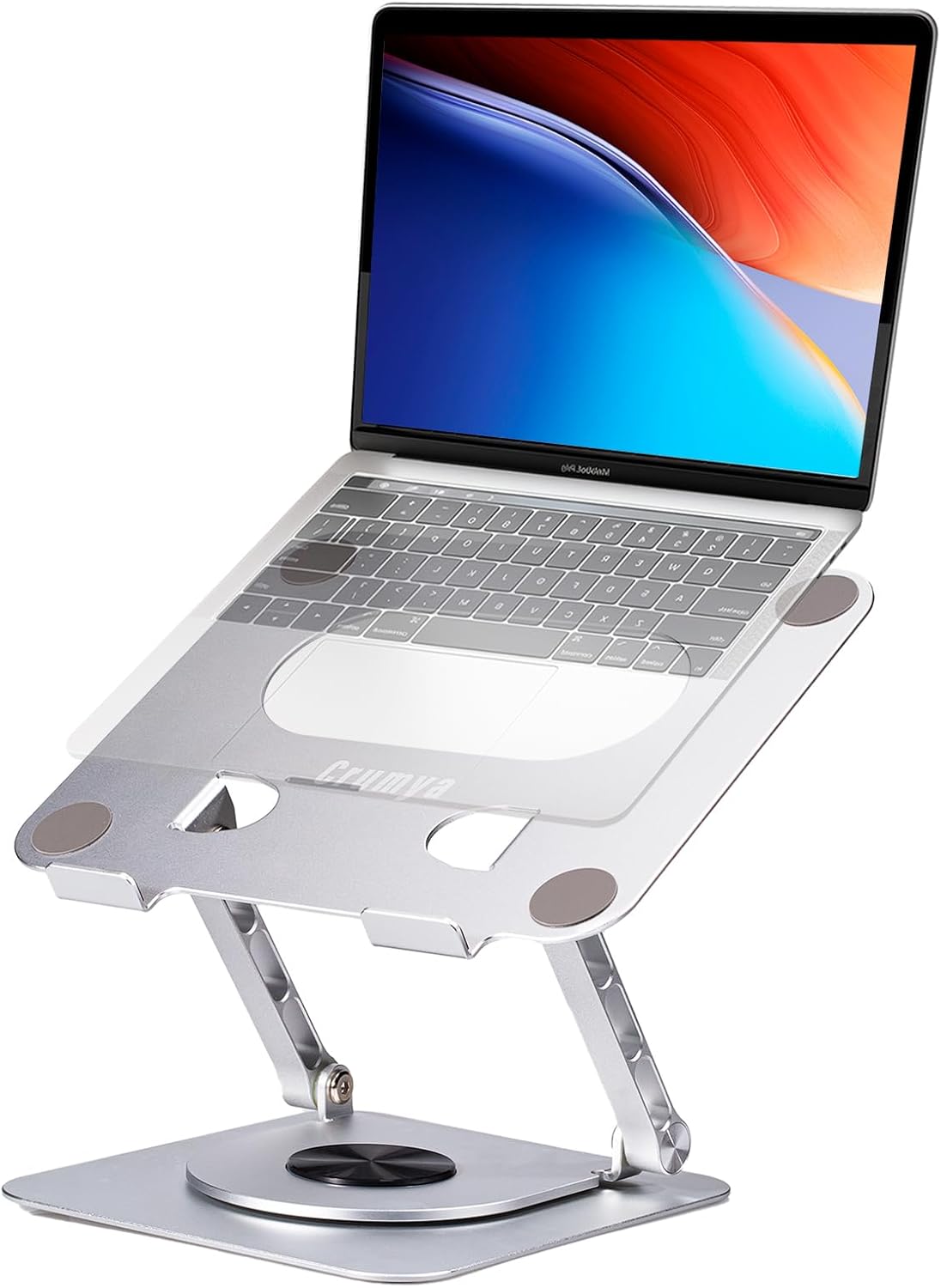 Dizüstü Bilgisayar Standı - Alüminyum Alaşımlı Stand 360 Derece Dönebilen PC Katlanabilir Ergonomik, Yükseklik ve Açı Ayarlanabilir, iPad, Dizüstü Bilgisayarlar ve Tabletler ile Uyumlu, 17 İnç
