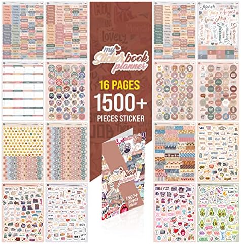 colortouch Planner Sticker Set - 1500+ Adet Çıkartma - Takvim, Ajanda, Günlük, Planlayıcı, Not Defteri, Journal için Düzenleyici Etiketler - Scrapbook Sticker - Stickeralbum - 3 Aylık Sticker Book - Görsel 3