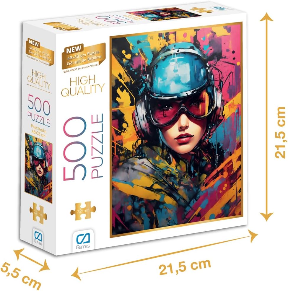 Pilot Kadın 500 Parça 2,2mm Kalınlık 48x33cm Profesyonel Hobi Puzzle Yapboz Serisi - Görsel 2