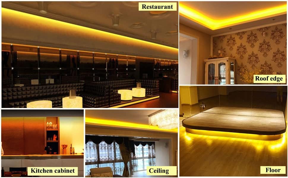 15 Metre Şerit LED Beyaz Renk + 12v 16.5 Amper 200 Watt LED Trafo - 3 Dirençli Double Pcb - Oturma Odası, Yatak Odası ve Mutfak için Gizli Aydınlatma