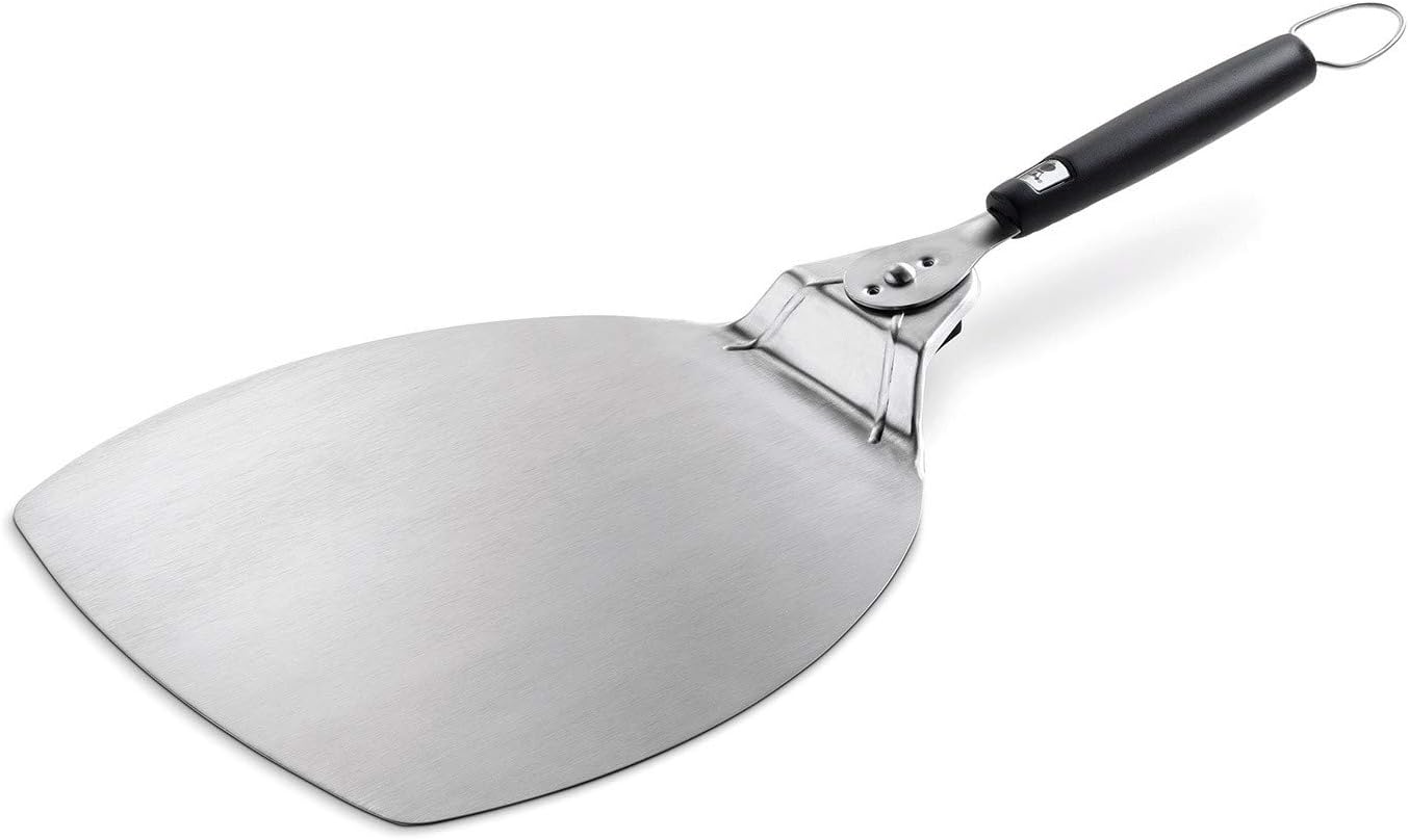 ® Pizza küreği, pizza küreği, pizza küreği, paslanmaz çelik, döner sap, yerden tasarruf sağlayan saklama için, pizza, ekmek vs. için, 6691