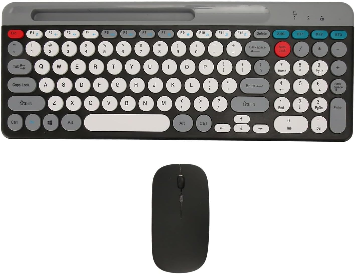 Bluetooth Klavye Mouse Kablosuz Klavye ve RGB Mouse Set 2.4G Bluetooth ve Batarya Taşınabilir Hafif ve İnce Tasarım ZYG-806