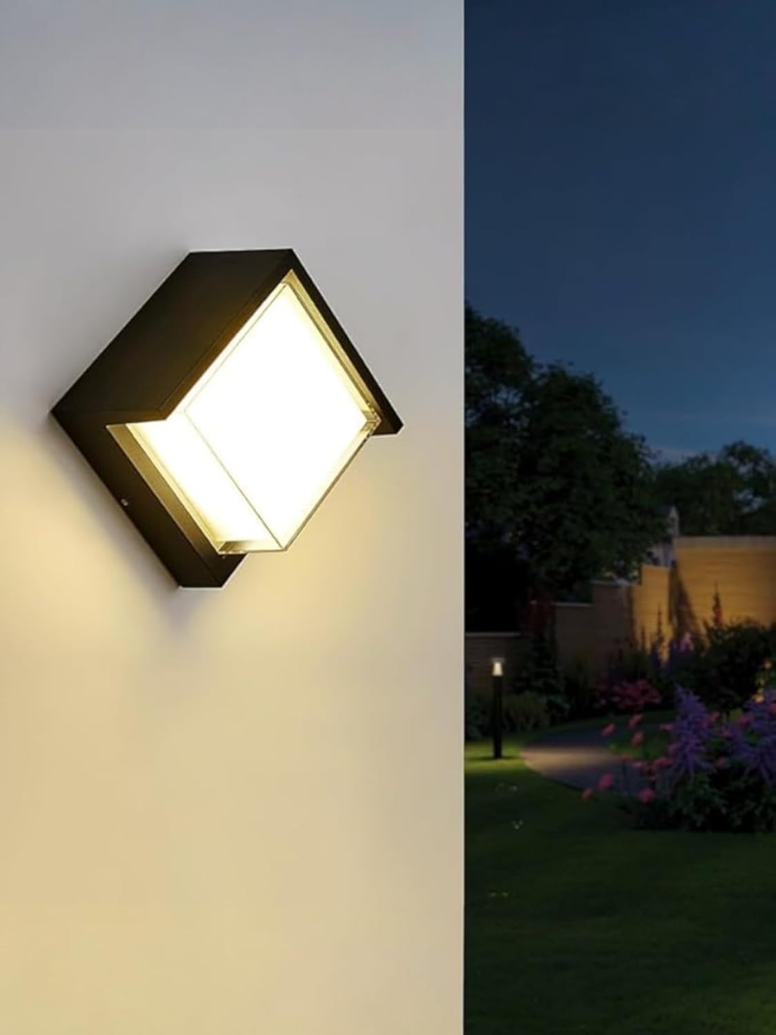 Alternative view of Modern LED Duvar Aplik, 15W, 1500 Lümen, 3200k, Gün Işığı, IP44, Siyah, Modern Tasarım Led Aplik İç ve Dış Mekan Duvar Lambası Cata Dominik Gün Işığı Bahçe Duvar Apliği
