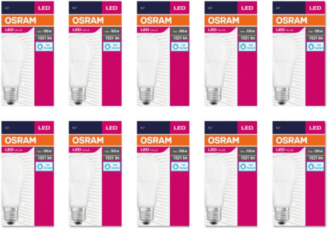 Alternative view of Led Value 13W Beyaz Işık E27 1521lm Ampul, 10'lu Paket