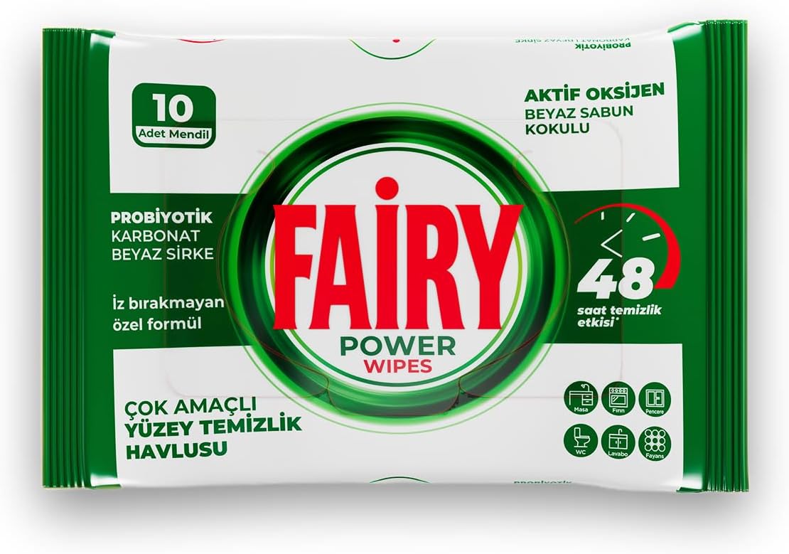 Alternative view of Power Wipes Yüzey Temizlik Havlusu 10 Yaprak | Beyaz Sabun | Beyaz Sirke & Karbonat