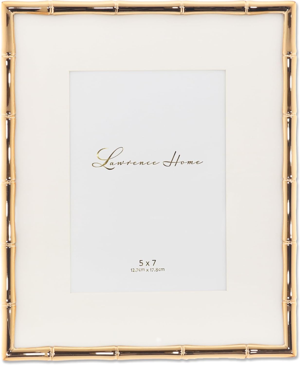 Frames Bambu Tasarımlı Metal Çerçeve, 8x10, Mat 5x7, Altın - Görsel 3