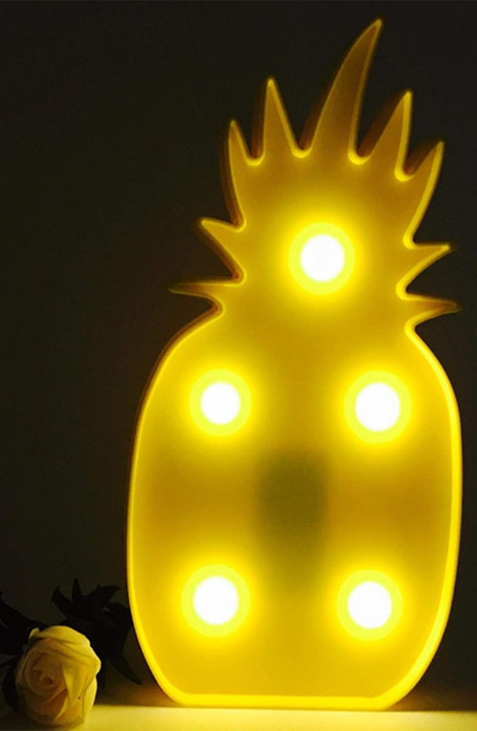 AD96YT0057 Ananas Şeklinde LEDli Dekoratif Eğlenceli Çocuk Gece Lambası ve Çok Amaçlı Aydınlatıcı Dekor
