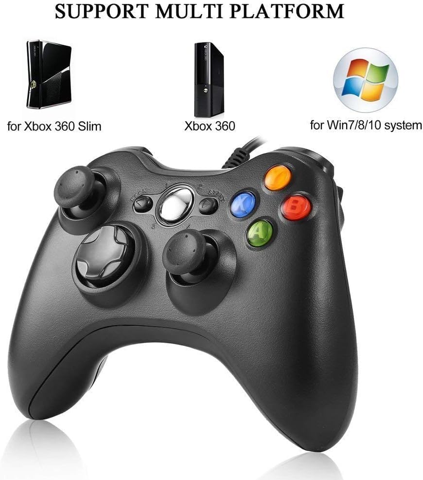 Xbox 360 Controller PC Kablolu Oyun Kolu 2,20m USB Kablolu Bilgisayar Oyun Kolu Gamepad Joystick Controller Bilgisayar Uyumlu