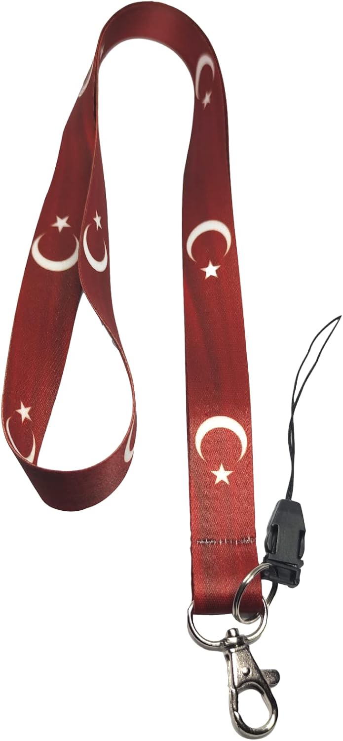 Alternative view of Şanlı Türk Bayrağı Boyun ipi Telefon Askısı