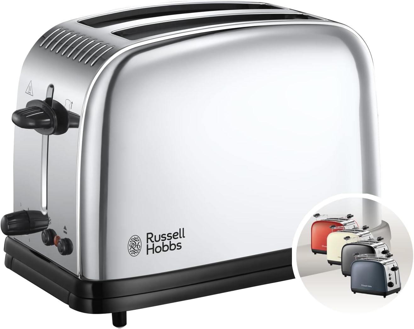 Toaster Victory, 2 extra breite Toastschlitze, 6 einstellbare Bräunungsstufen + Auftaufunktion, Schnell-Toast-Technologie, 1670W, 23311-56, Edelstahl - Görsel 3