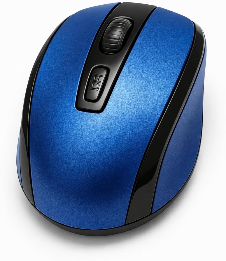 Alternative view of 2.4 GHz Kablosuz Mouse | USB Alıcılı, 1600 DPI Yüksek Hassasiyet | Sessiz Tıklama, Ergonomik Tasarım | Laptop ve Masaüstü Uyumlu - Mavi